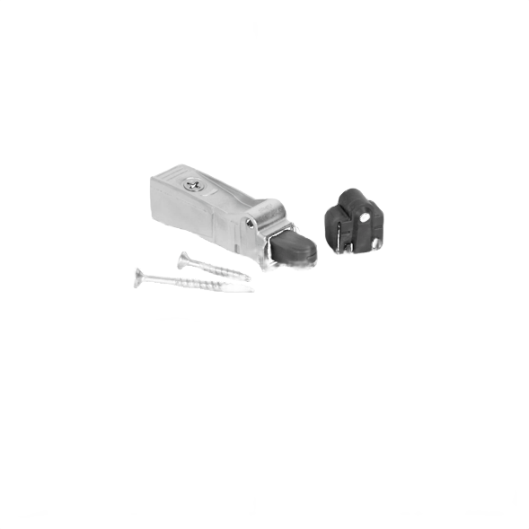 Partial overlay hinge spacer with mounting screws and plastic component for cabinet furniture hardware use