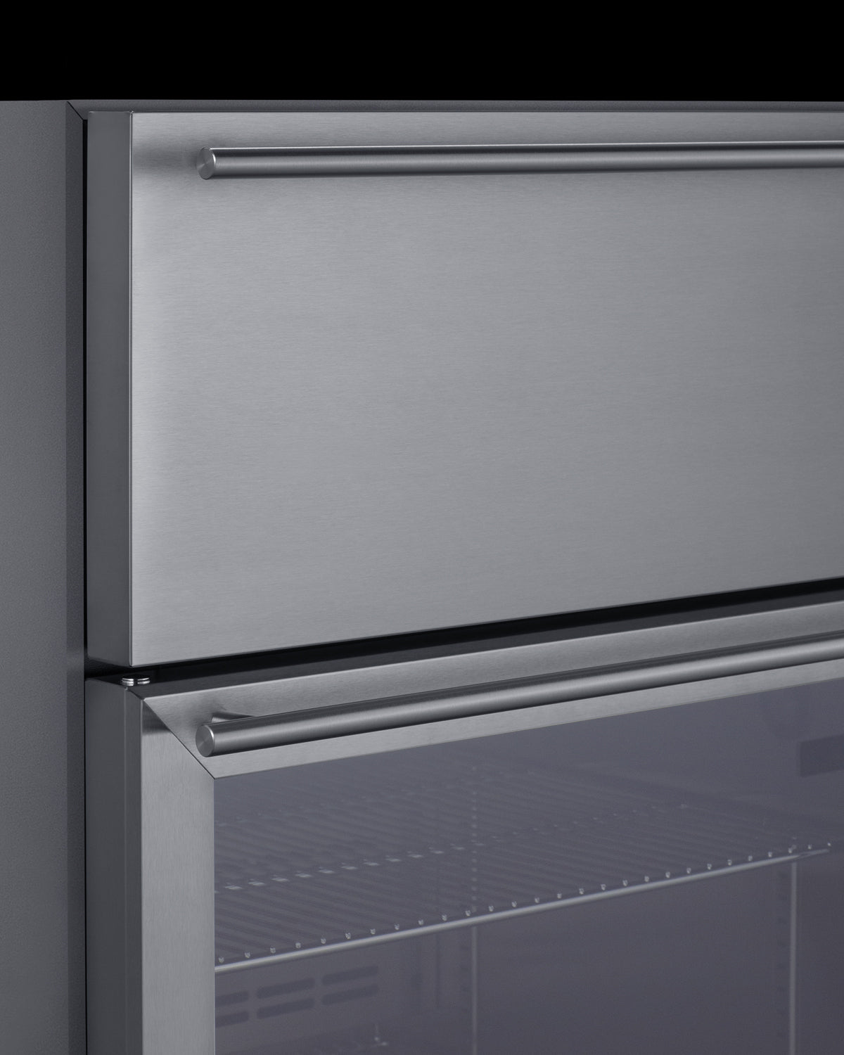 24" Wide Built-In Commercial Beverage Refrigerator With Top Drawer