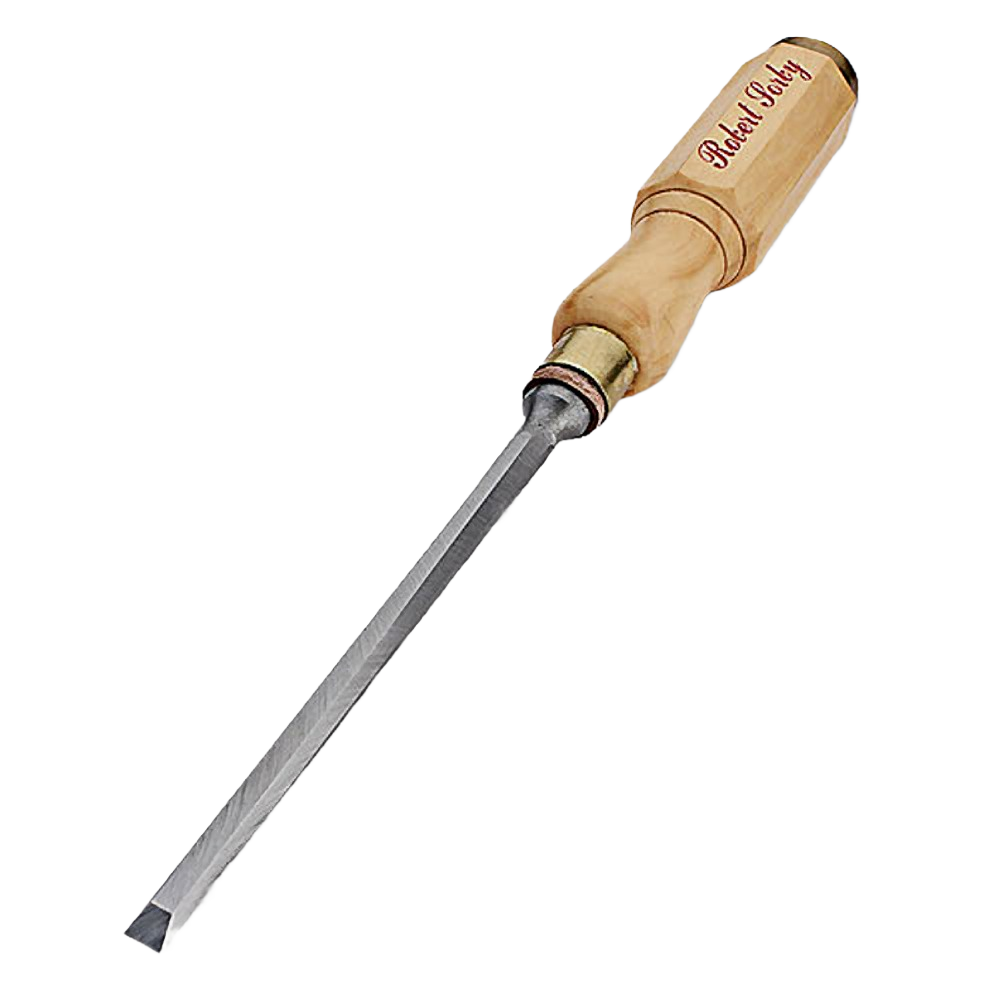 Bench chisel with octagonal boxwood handle and metal blade for precision woodworking in tools and home improvement tasks