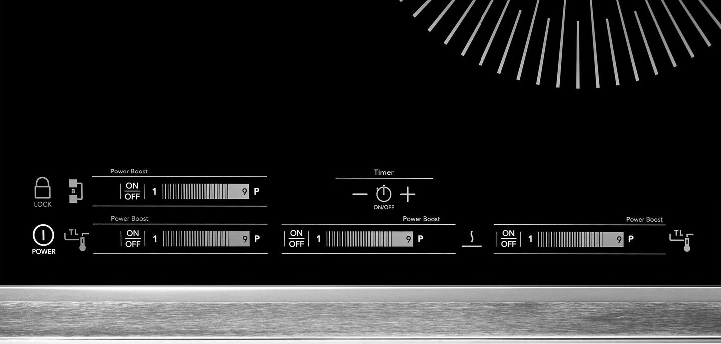Sleek black induction cooktop with digital sliders and timer controls in Cooktops and Kitchen & Kitchenware collections