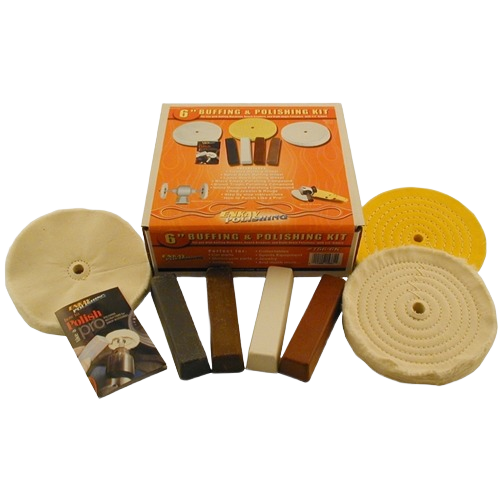 Buffing and polishing kit with multiple pads and bars for woodworking tools and finishing under $50 collection