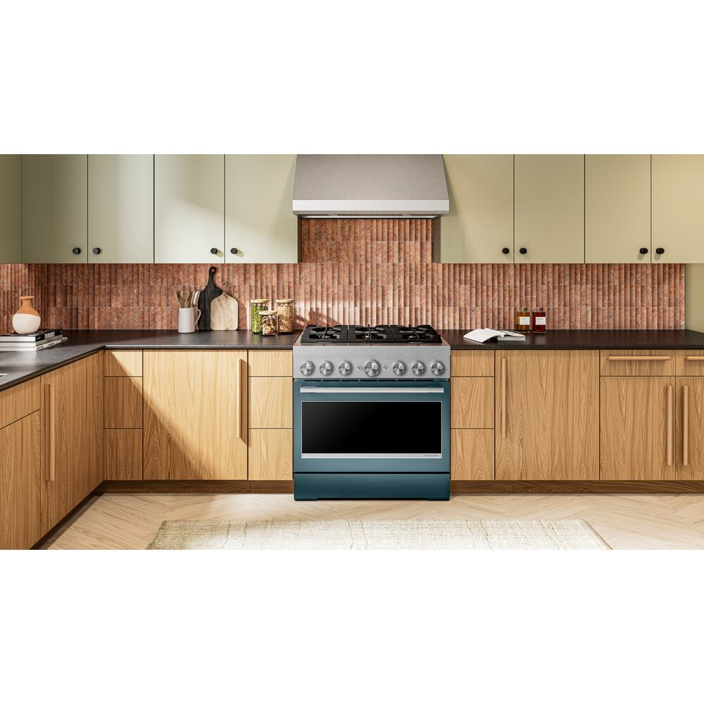 36-Inch 6 Burner Commercial-Style Dual Fuel Range with No Preheat Air Fry Mode