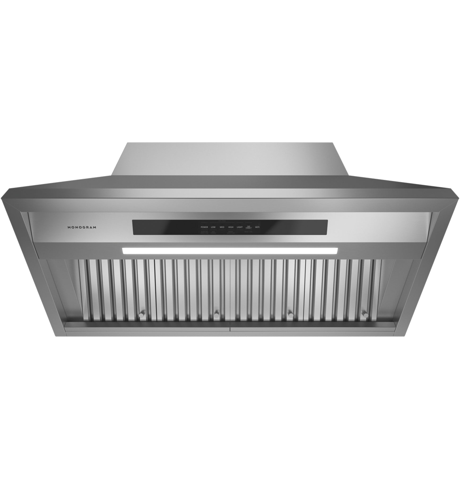 Stainless steel professional hood with baffle filters and built-in light for kitchen and home improvement appliances collection