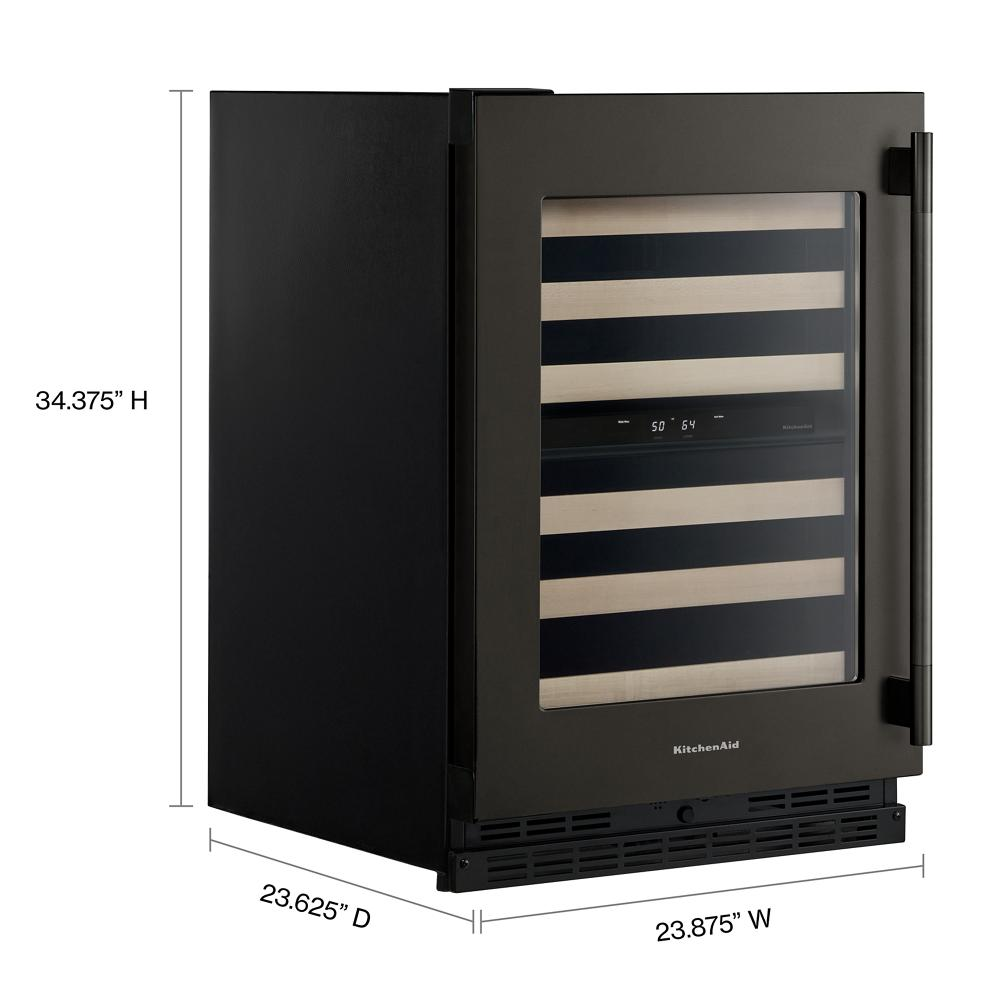24" Undercounter Wine Cellar with Full-Extension Wood-Front Racks