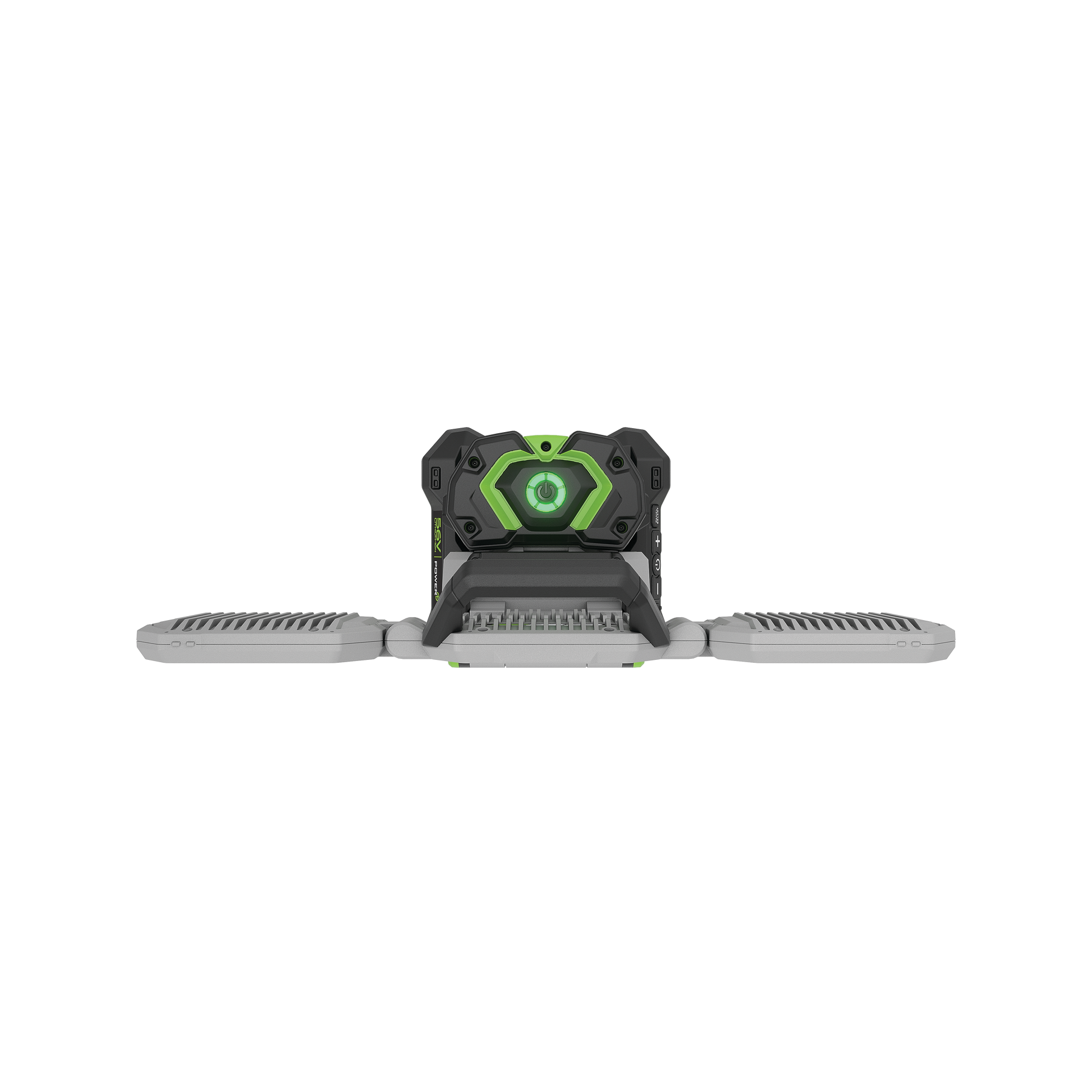 Compact portable power area light with foldable LED panels for versatile outdoor and home improvement tool use