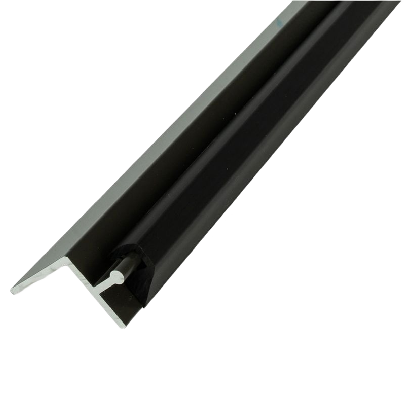 Bronze no-spline porch screen frame component with integrated screw channel for doors and windows hardware collections