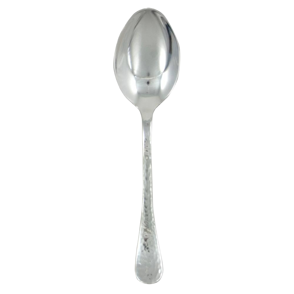 Hammered finish serving spoon with vintage-inspired design, crafted for elegant tableware and kitchenware under $50