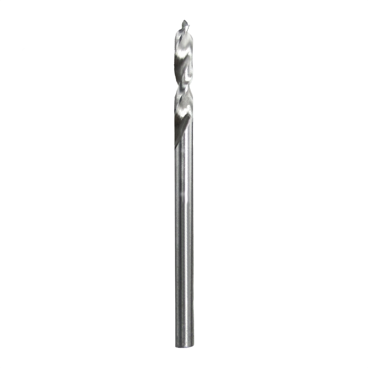High-speed steel 5mm drill bit with brad point design for precise shelf pin drilling in power tool accessories.