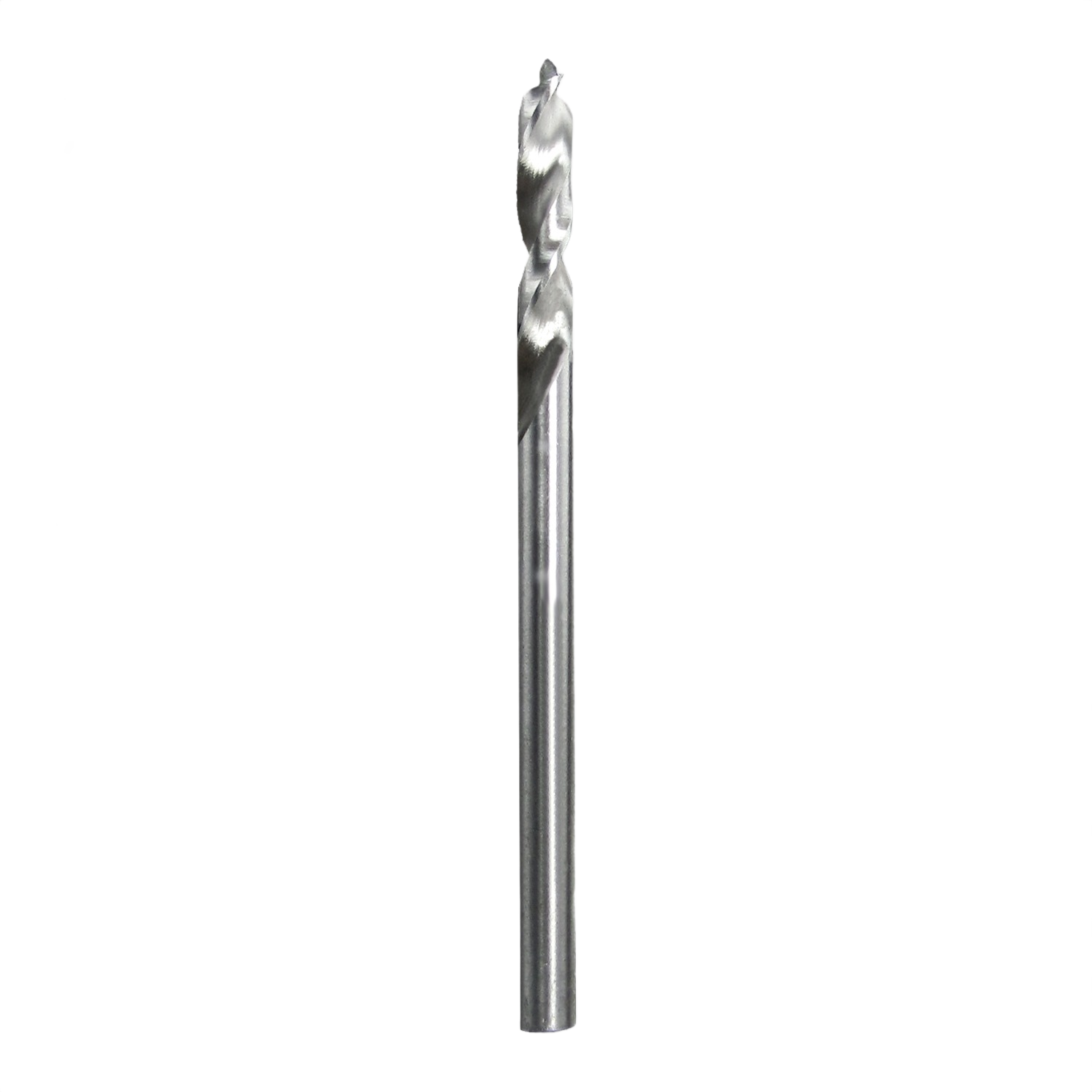 High-speed steel 5mm drill bit with brad point design for precise shelf pin drilling in power tool accessories.