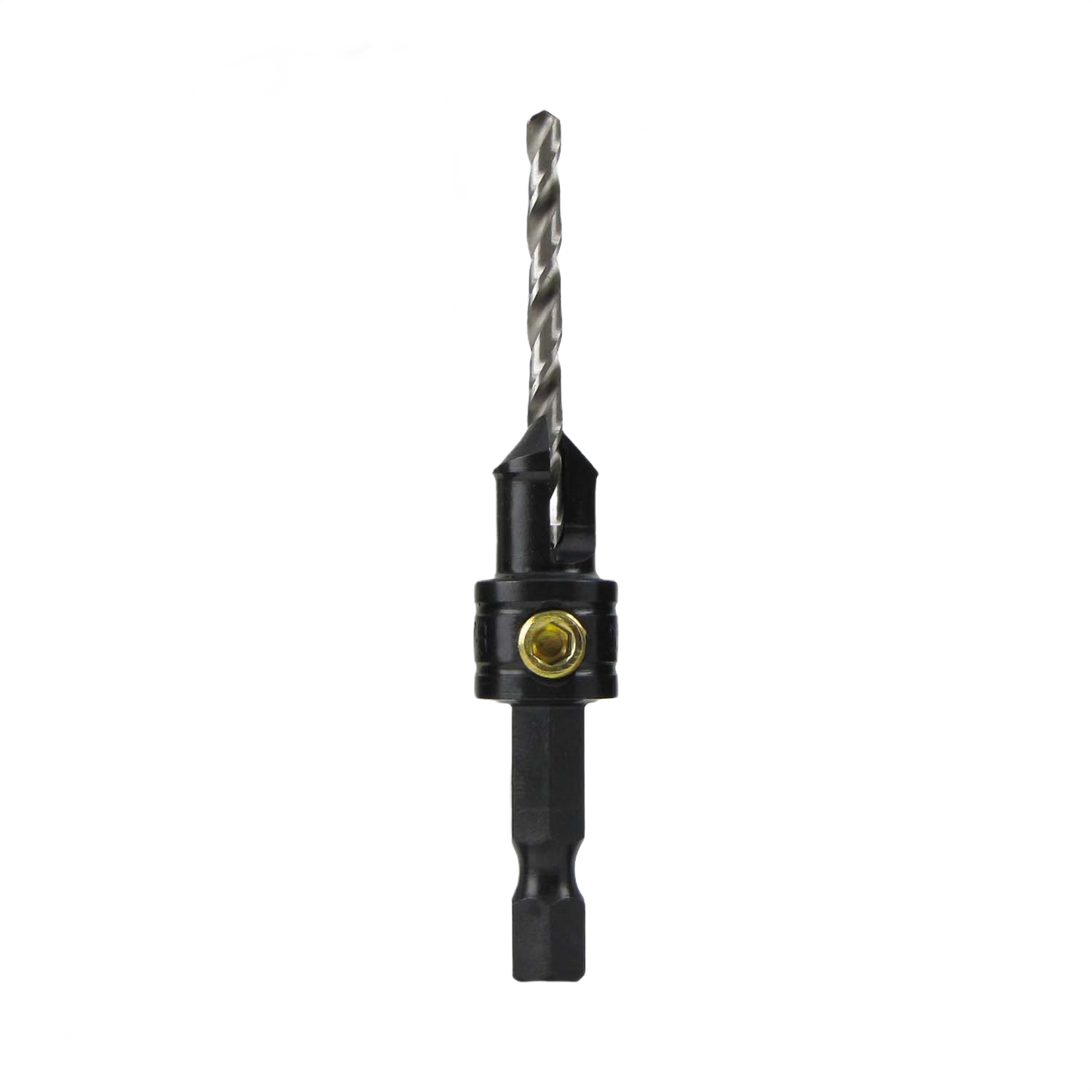 1/8 inch countersink drill bit with adjustable stop collar for precise pilot hole and countersinking in home improvement projects