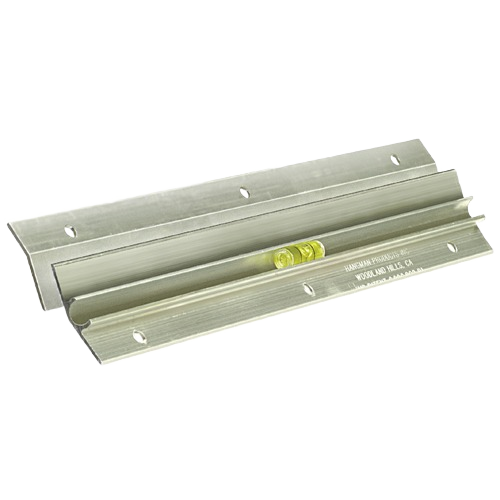 Silver metal picture hanging system bar with built-in level for home improvement in hardware and fasteners collections