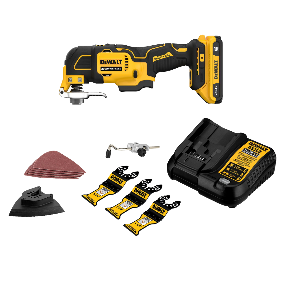 DEWALT 20V MAX* XR® Brushless Cordless 3-Speed Oscillating Multi-Tool Kit