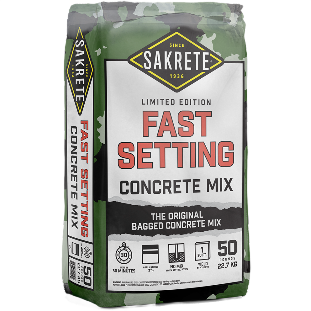 Sakrete fast setting concrete mix bag for durable outdoor home improvement in concrete and lawn garden materials under $50 collection