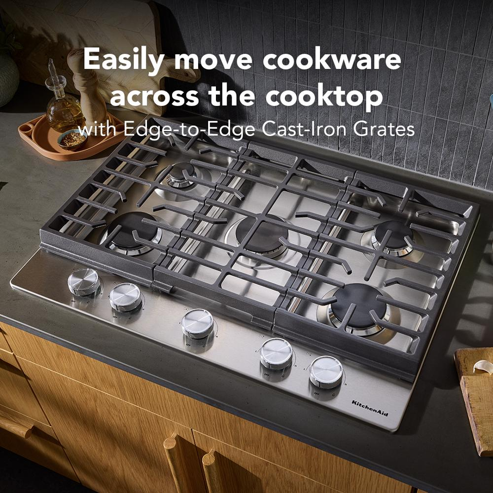 KitchenAid® 30 in. Gas Cooktop with 5 Versatile Burners