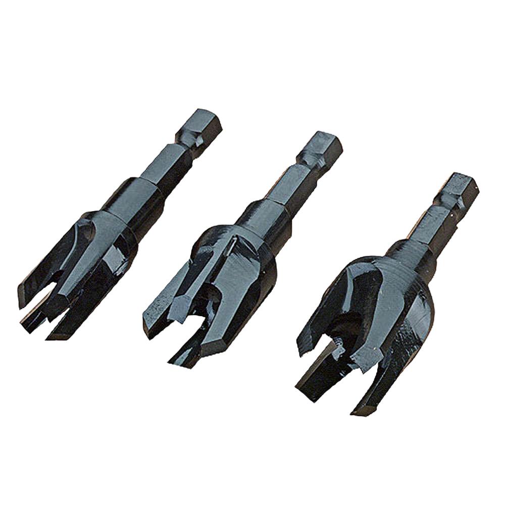Set of three tapered plug cutters for woodworking and home improvement in tool accessories under $50 collections