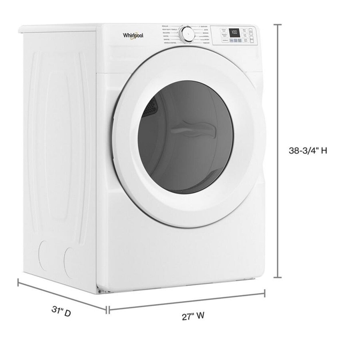 7.4 cu. ft. ENERGY STAR® Front Load Electric Dryer with Wrinkle Shield™ Option