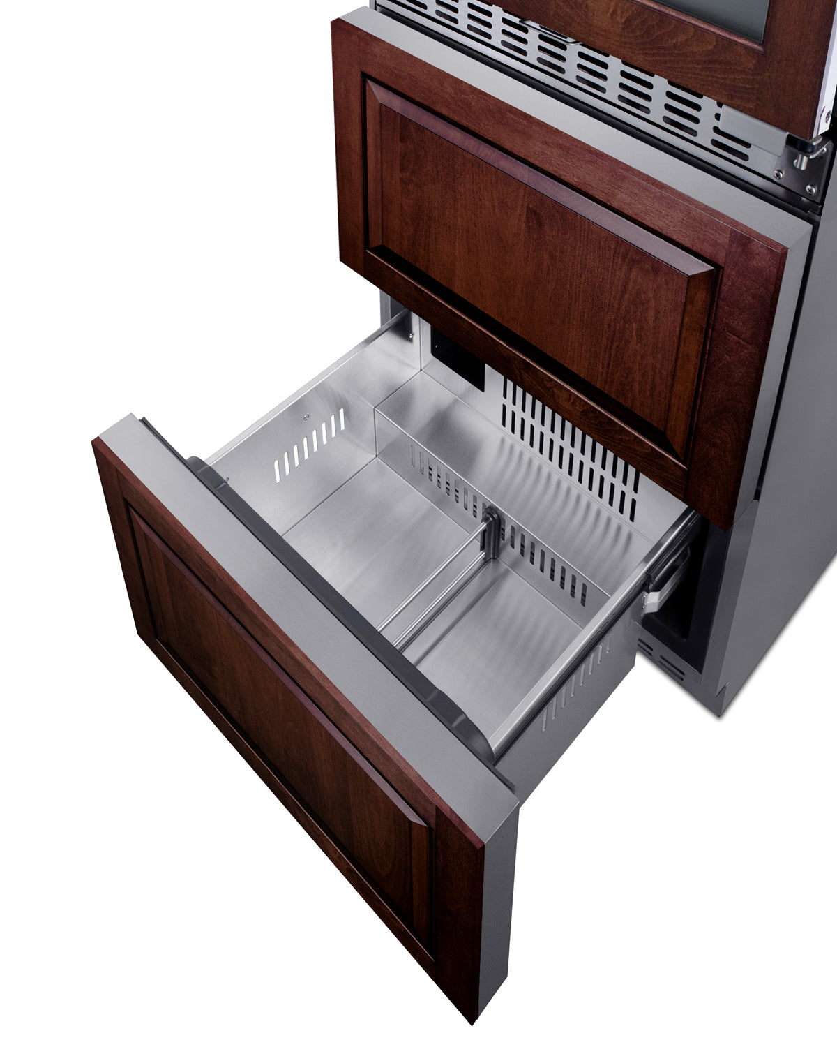24" Wide Combination Dual-Zone Wine Cellar and 2-Drawer All-Refrigerator (Panels Not Included)