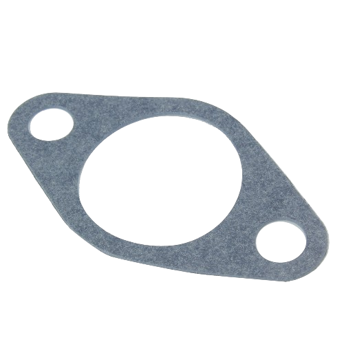 Gray carburetor intake gasket with two bolt holes for John Deere parts and lubricants collection