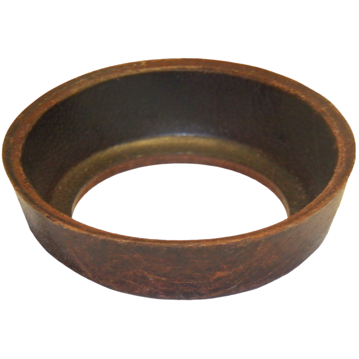 Round leather plunger cup designed for water pump repair and maintenance in plumbing and water pump accessories collections