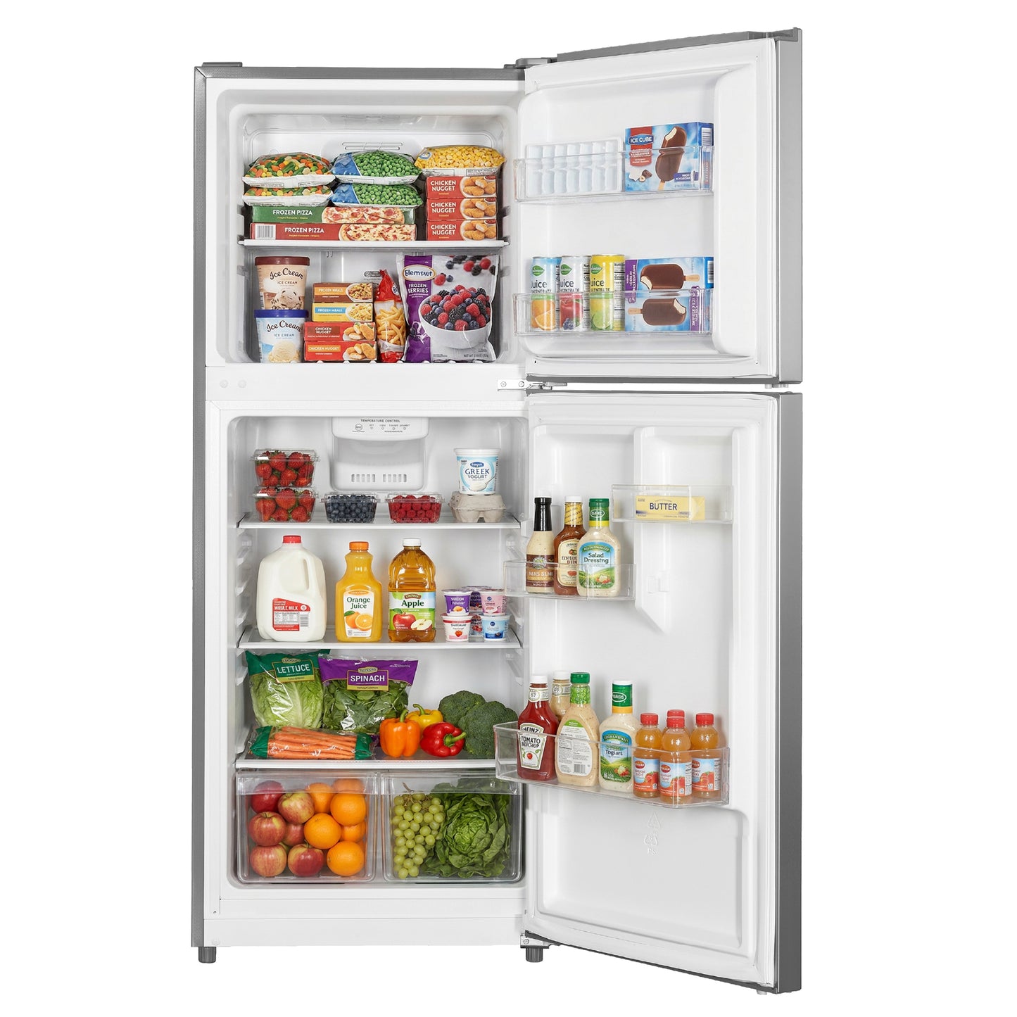 Element Electronics 10.1 cu. ft. Top Freezer Refrigerator - Stainless Steel, ENERGY STAR (ENR10TFGBS)