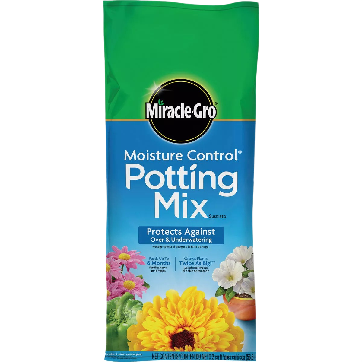 Miracle-Gro moisture control potting mix bag designed for gardening, outdoor living, soils & mulches under $50