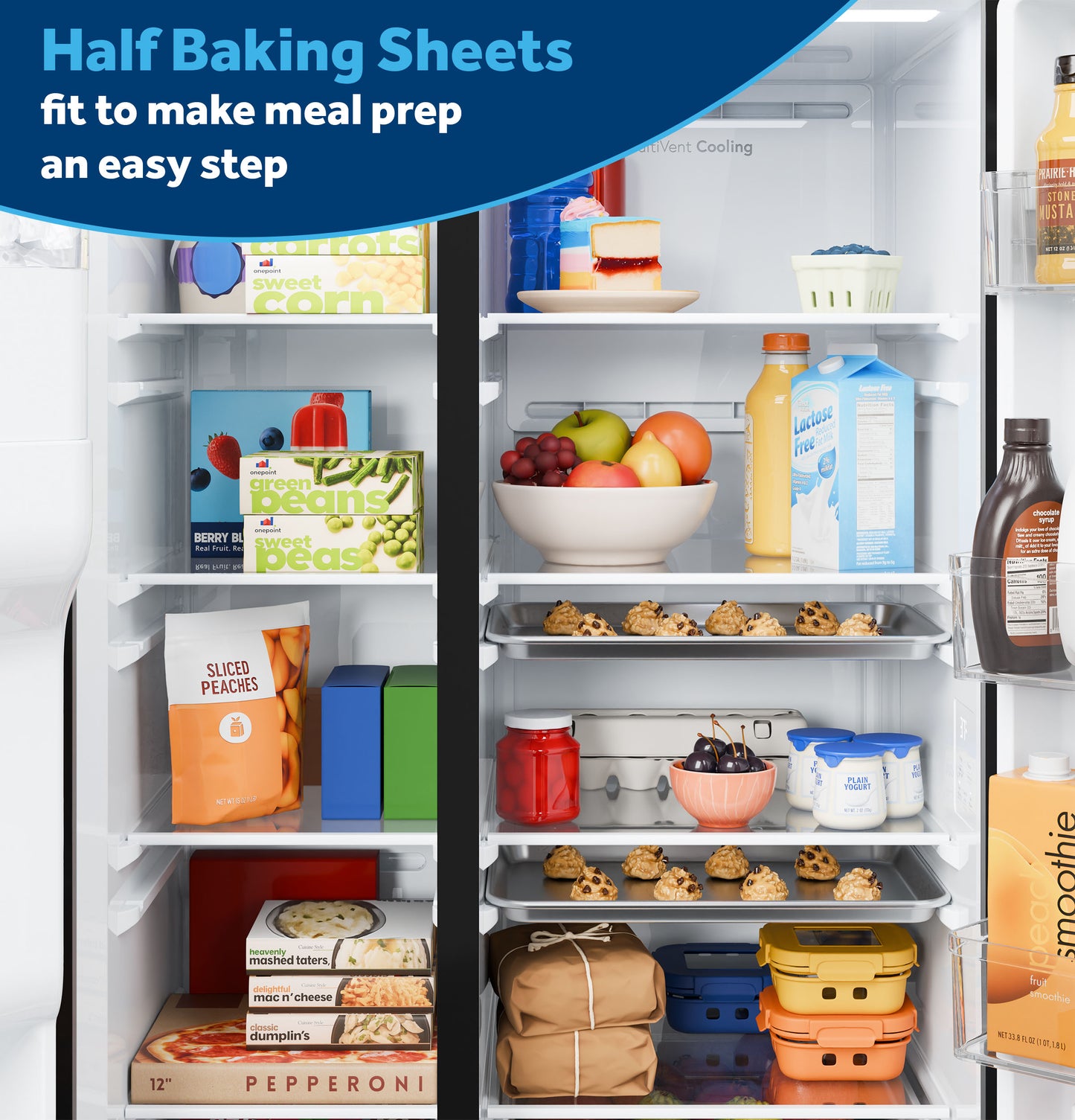 GE® 23.6 Cu. Ft. Counter-Depth Side-By-Side Refrigerator with Extra Tall Dispenser and In-Door Icemaker