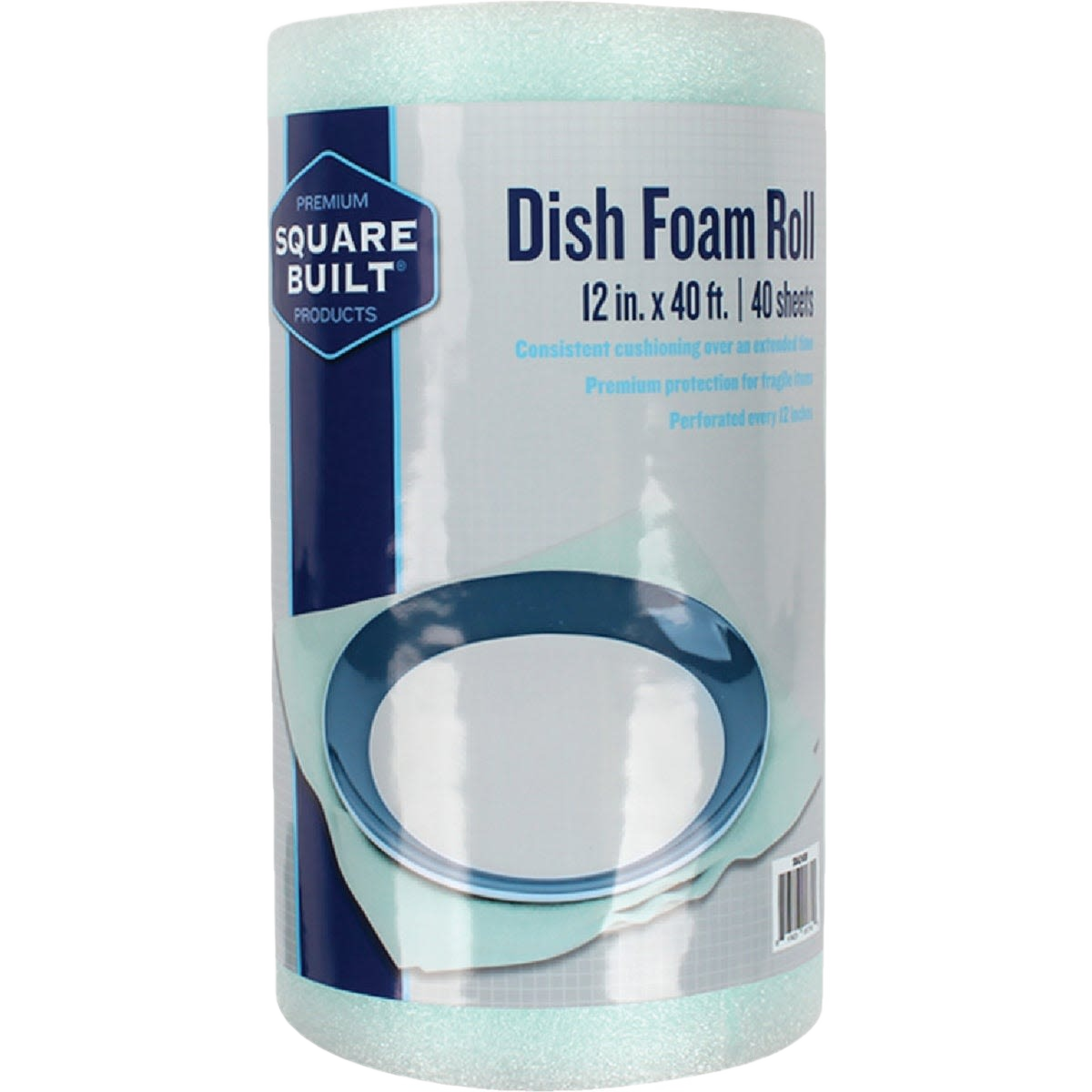 Protective foam roll designed for dishes and glassware with perforated sheets, ideal for home improvement under $50.
