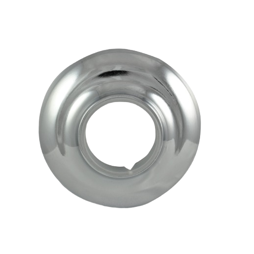 Chrome-plated round tub and shower flange with polished smooth surface for home improvement plumbing tasks