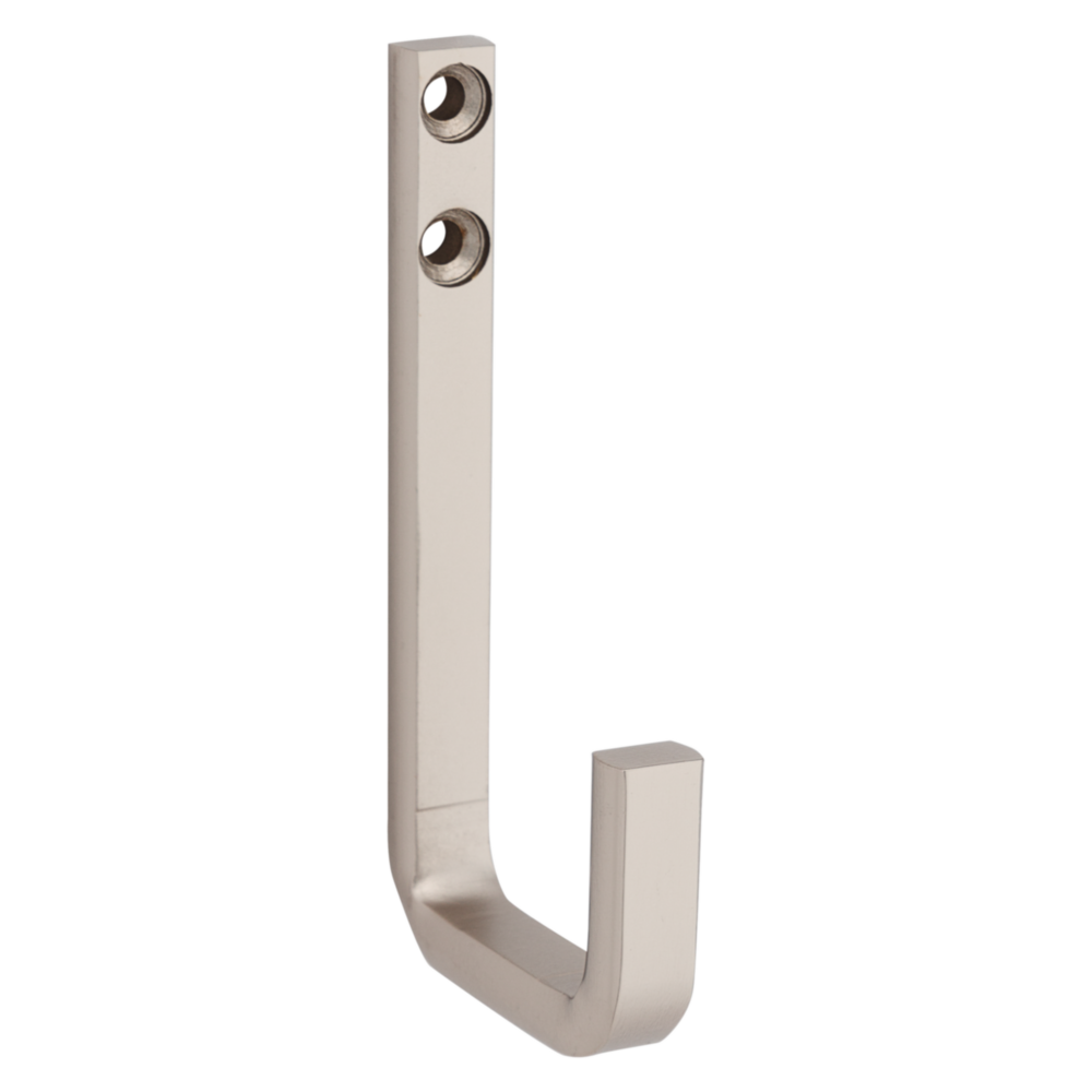 4-inch satin nickel modern hook made of durable zinc for closet organization and home improvement projects