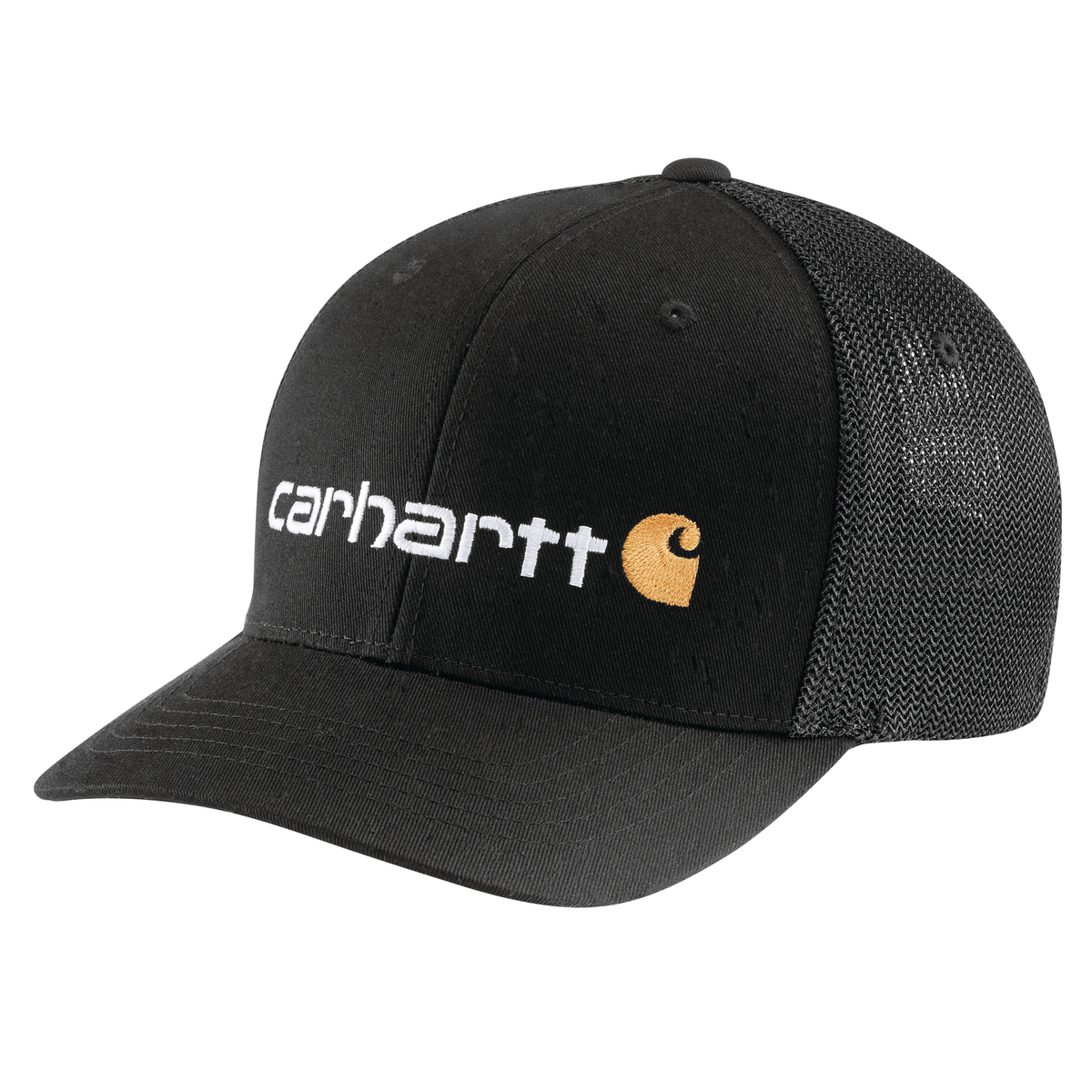 Carhartt Rugged Flex Fitted Canvas Mesh-Back Logo Graphic Cap