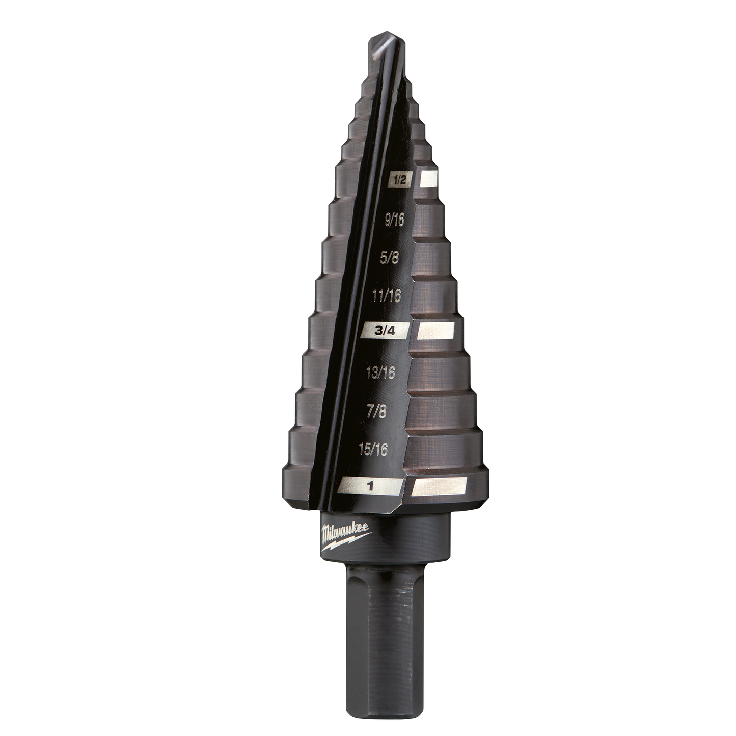Milwaukee #8 Step Drill Bit, 1/2" - 1" by 1/16"