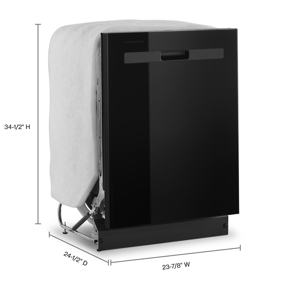 Black built-in dishwasher with smooth front panel and integrated handle from built-in dishwashers collection