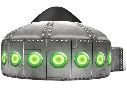 Gray and green UFO-shaped inflatable AirFort for pretend play in toys and games collection under $100