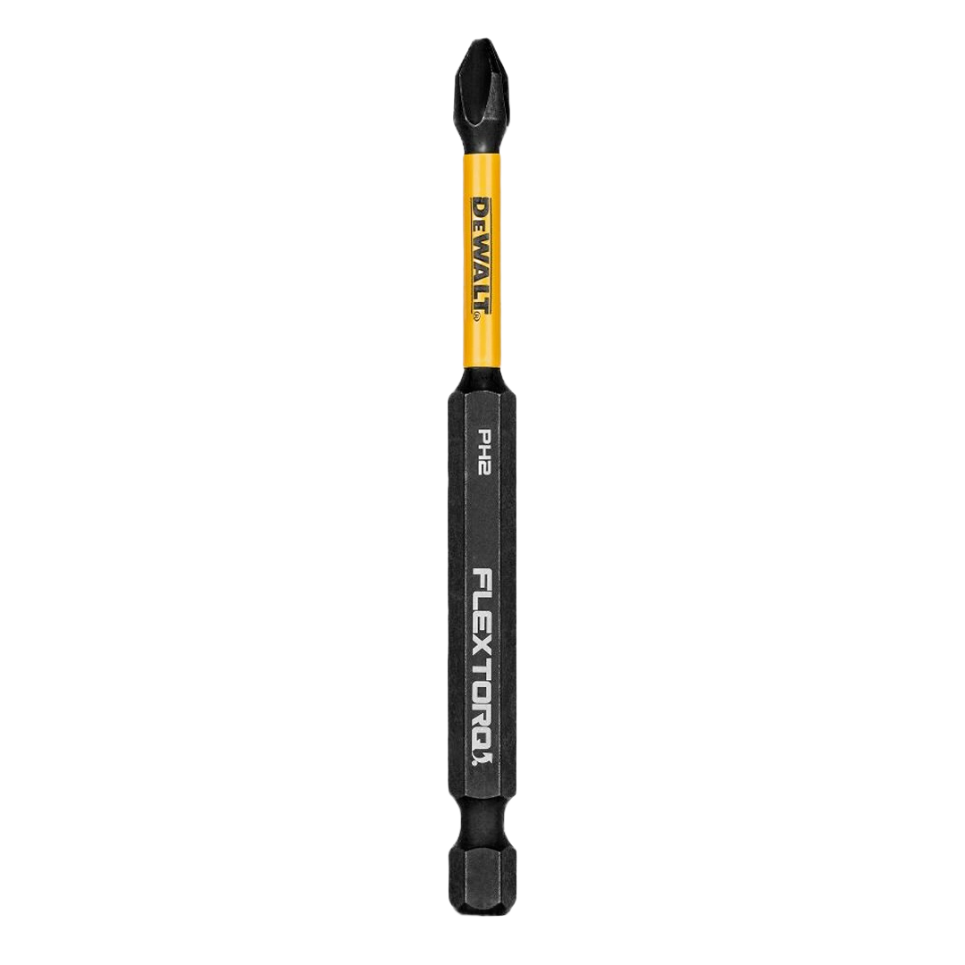Phillips #2 FLEXTORQ drill bit with yellow and black design for power tool accessories and home improvement collections