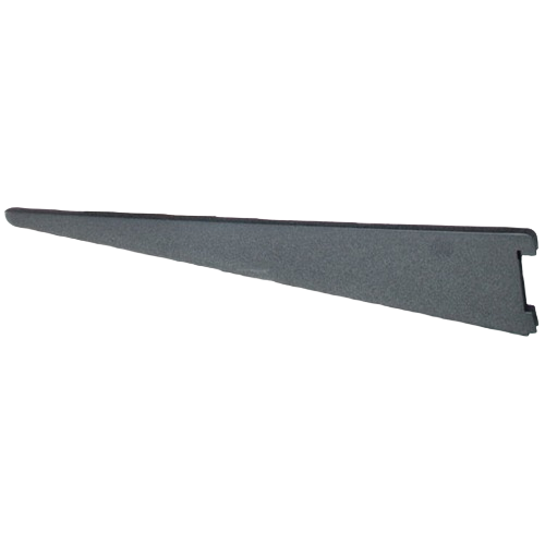 Matte black metal shelf bracket designed for garage storage and organization solutions under $50 collection