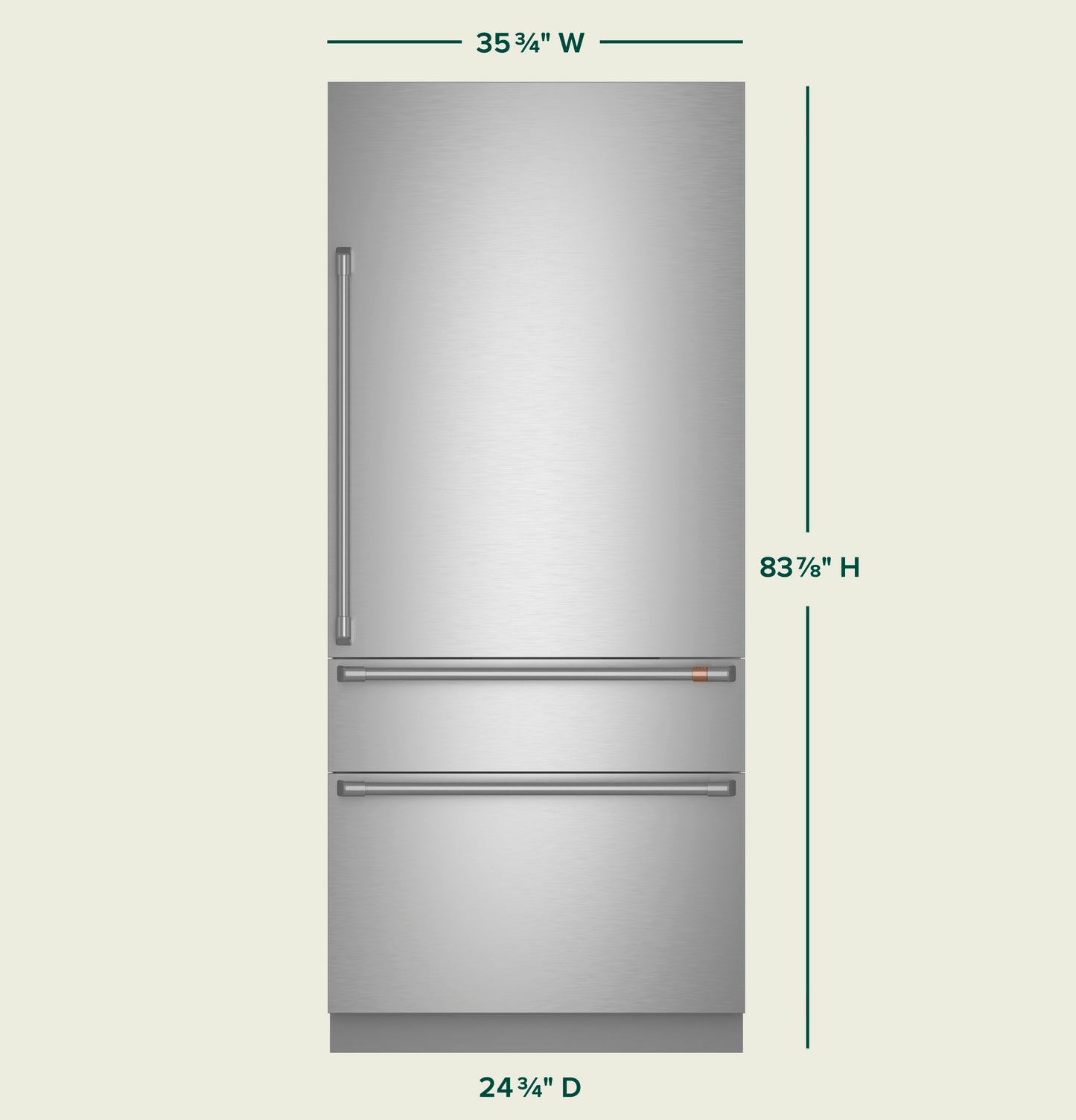 CAFÉ™ 36" Integrated Bottom-Freezer Refrigerator