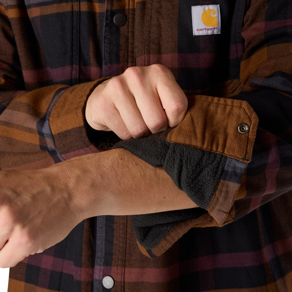 Carhartt Hamilton Relaxed Plaid Shirt Jac - Black, XL