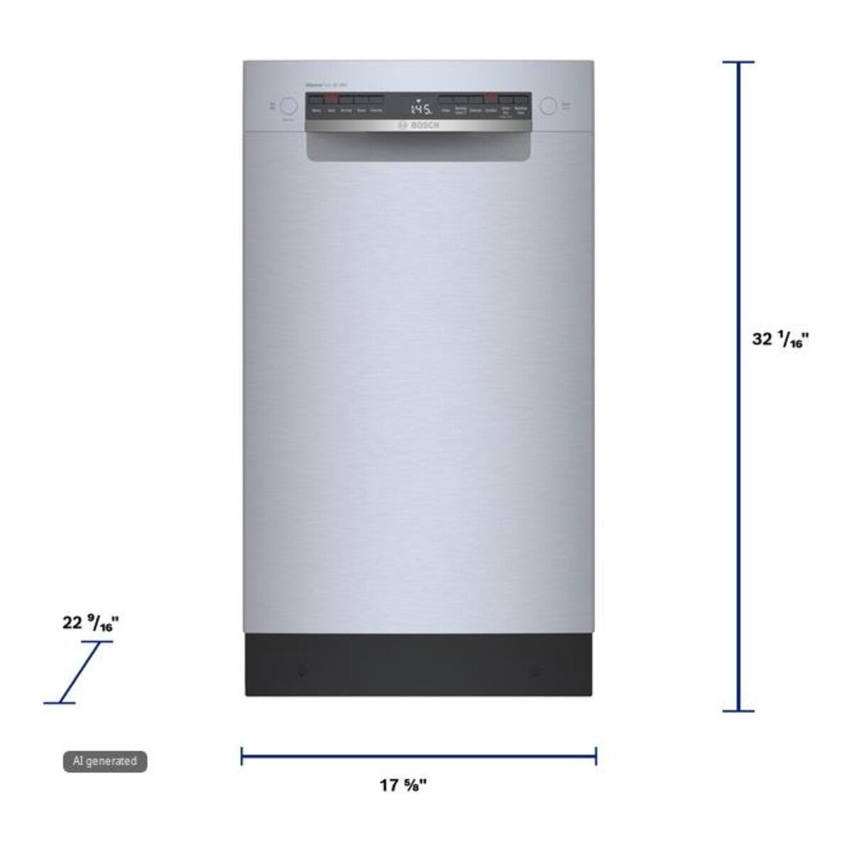 300 Series, Dishwasher, 17 3/4'', Stainless Steel Anti-fingerprint