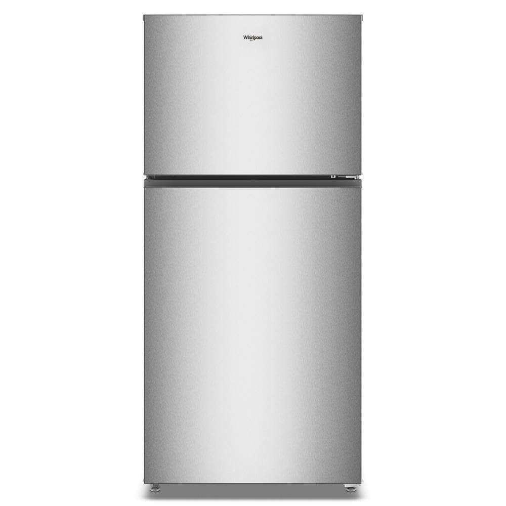 Whirlpool stainless steel top freezer refrigerator with adjustable glass shelves and total coverage cooling from Refrigerators collection