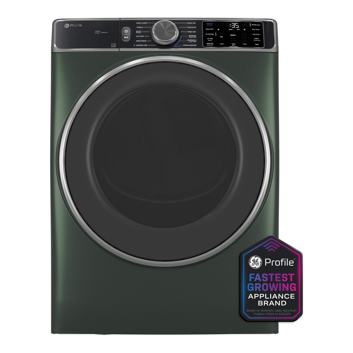 GE Profile™ ENERGY STAR® 7.8 cu. ft. Capacity Smart Front Load Gas Dryer with Steam and Sanitize Cycle
