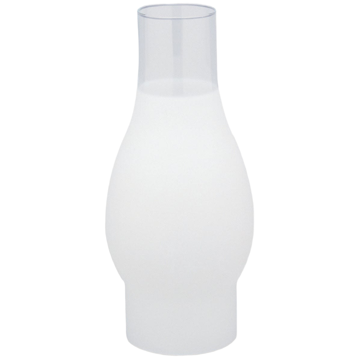 Frosted glass chimney with 3-inch fitter and curved shape for bathroom lighting and home decor under $50 collection