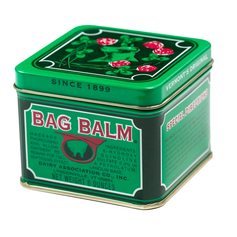 Green metal tin of Bag Balm lotion with vintage design in Health & Beauty and Under $25 collections