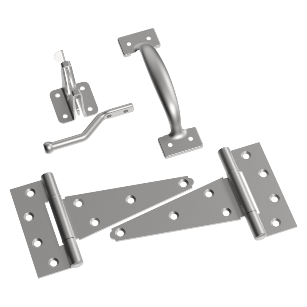 Galvanized steel gate kit with handle, hinges, and latch for gate hardware and home improvement under $100 collection