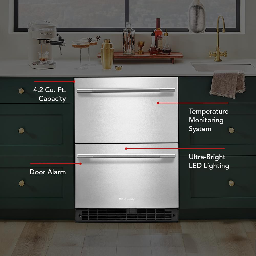 24" Panel-Ready Undercounter Double-Drawer Refrigerator