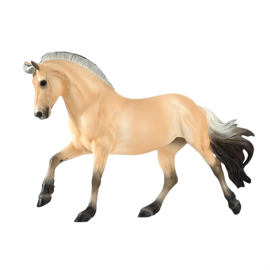 Detailed 1:9 scale model horse with cream body and dark hooves, part of Breyer Toys in Dolls & Stuffed Animals collection
