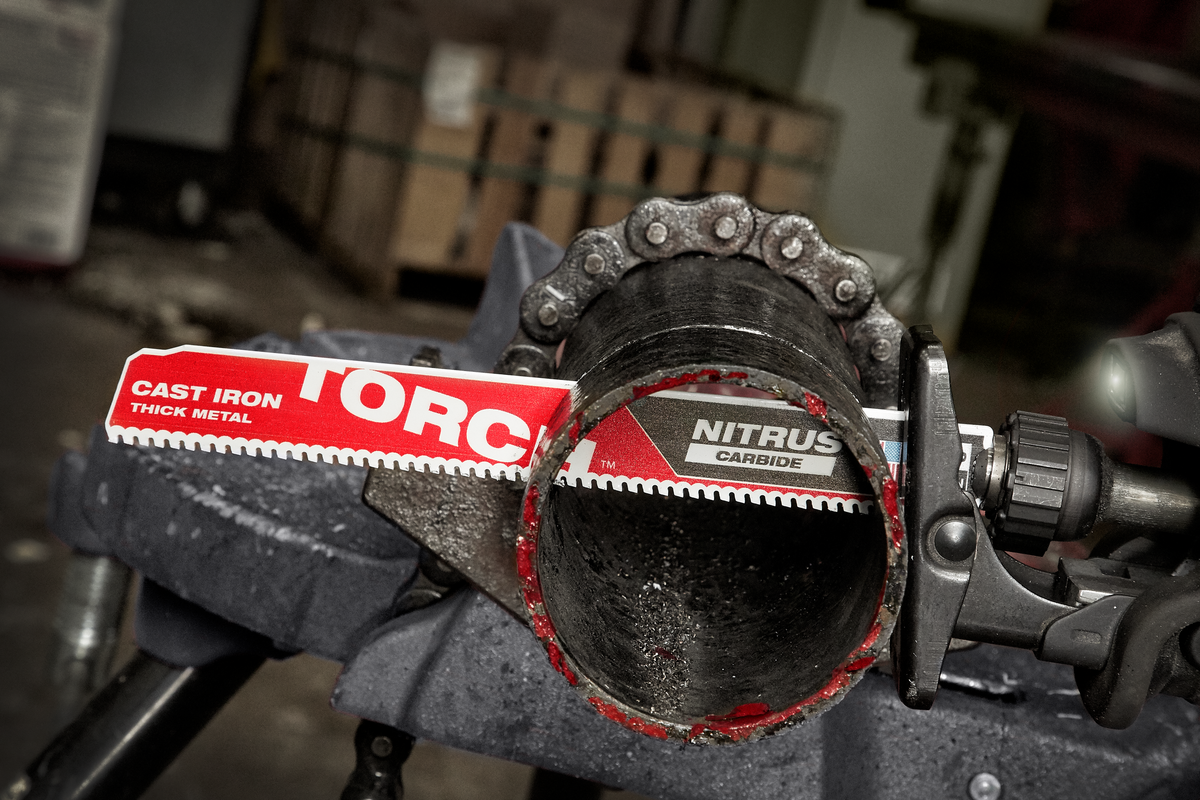 Milwaukee 9" 8 TPI TORCH™ w/NITRUS™ Carbide SAWZALL® Blade for Cast Iron, 3-Pack