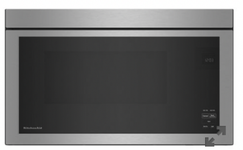 Stainless steel over-the-range microwave with flush built-in design and digital control panel for kitchen improvement