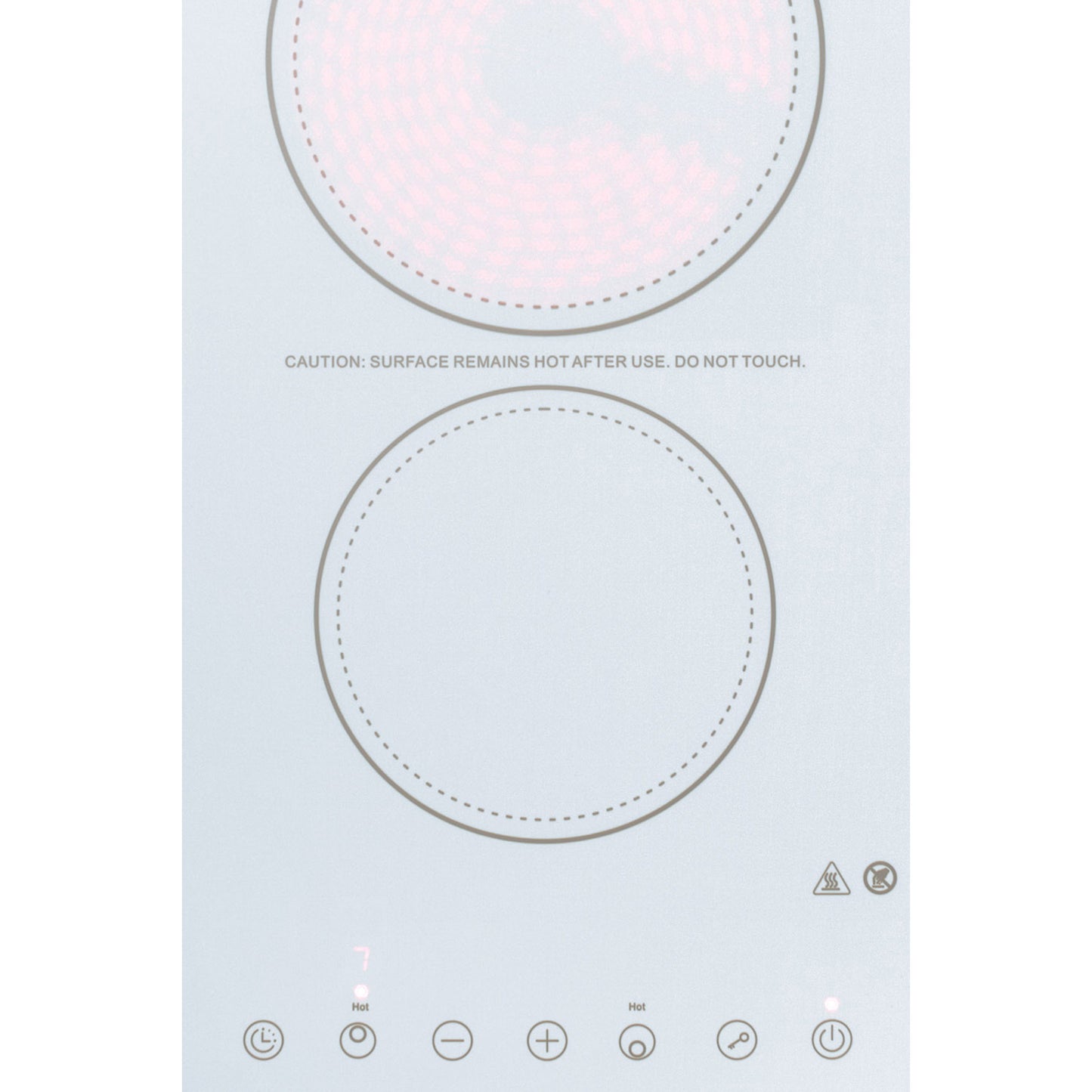 12" Wide 230V 2-Burner Radiant Cooktop