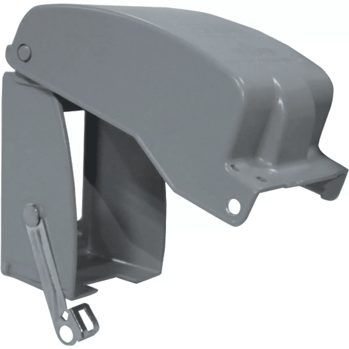 Gray metallic weatherproof in-use cover for single gang receptacle in home improvement and household items collections under $50