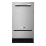 18-inch automatic ice maker with PrintShield® finish, clear ice technology, and sleek stainless steel design from KitchenAid appliances collection